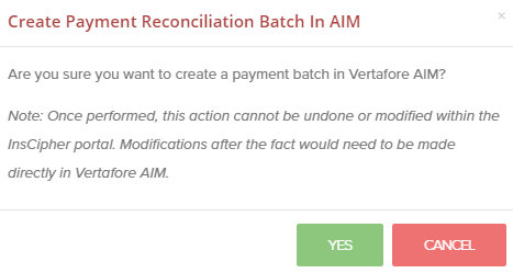 Payment batch confirmation