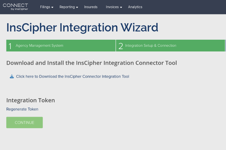 Generate the integration token